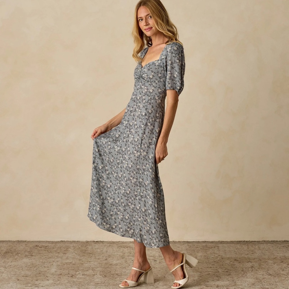 Noralee Violet Dress French Blue Floral